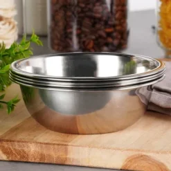 4x stålskål för dipsås, såsbåt, dipskål, salladsskål 11 cm 250 ml
