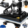 12x15 tum 5 i 1 digital värmepressmaskin, dubbelrörsvärme, lätt att använda