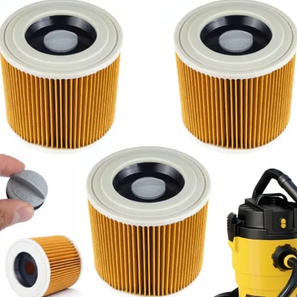 Dammsugartillbehör-3x Tvättbara filter för Kärcher MV2 MV3 WD2 WD3 dammsugare