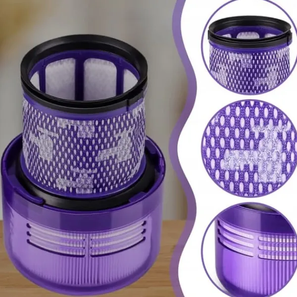 Dammsugartillbehör-2x TVÄTTBART HEPA-FILTER FÖR DYSON V12 ABSOLUTE DETECT SLIM TOTAL FÖRBÄTTRAD