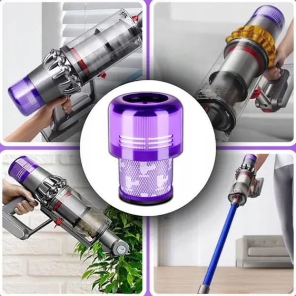 Dammsugartillbehör-2x TVÄTTBART HEPA-FILTER FÖR DYSON V12 ABSOLUTE DETECT SLIM TOTAL FÖRBÄTTRAD