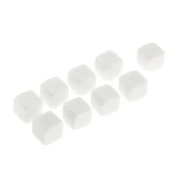 YepYes Ice Cube Stones Whisky Rocks Återanvändbara dryckskylare Stenar för kylning Vinöl Drycker 9ST Vit