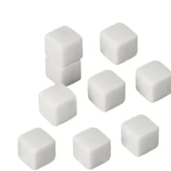 YepYes Ice Cube Stones Whisky Rocks Återanvändbara dryckskylare Stenar för kylning Vinöl Drycker 9ST Vit