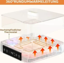 Yogurtmaskiner-Yoghurtmaskin, digital yoghurtberedare, temperatur- och tidsstyrning, automatisk, 9 glasburkar à 170 ml, svart