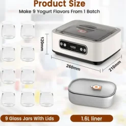 Yogurtmaskiner-Yoghurtmaskin, Intelligent Temperaturkontroll, Multifunktionell Design,EU, VIT