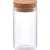 Förvaringsburkar-Zeller burk med slät sida och korklock, 175 ml, glas